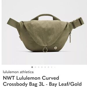 Lululemon Olive Green Curved Crossbody Bag BALF BAY LEAF COLOR